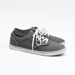 Vans Grey Lace Up White Stitch Atwood Sneakers 9.5